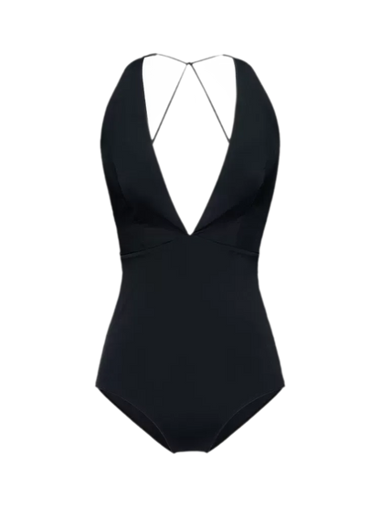 Deep V One-Piece Swimsuit