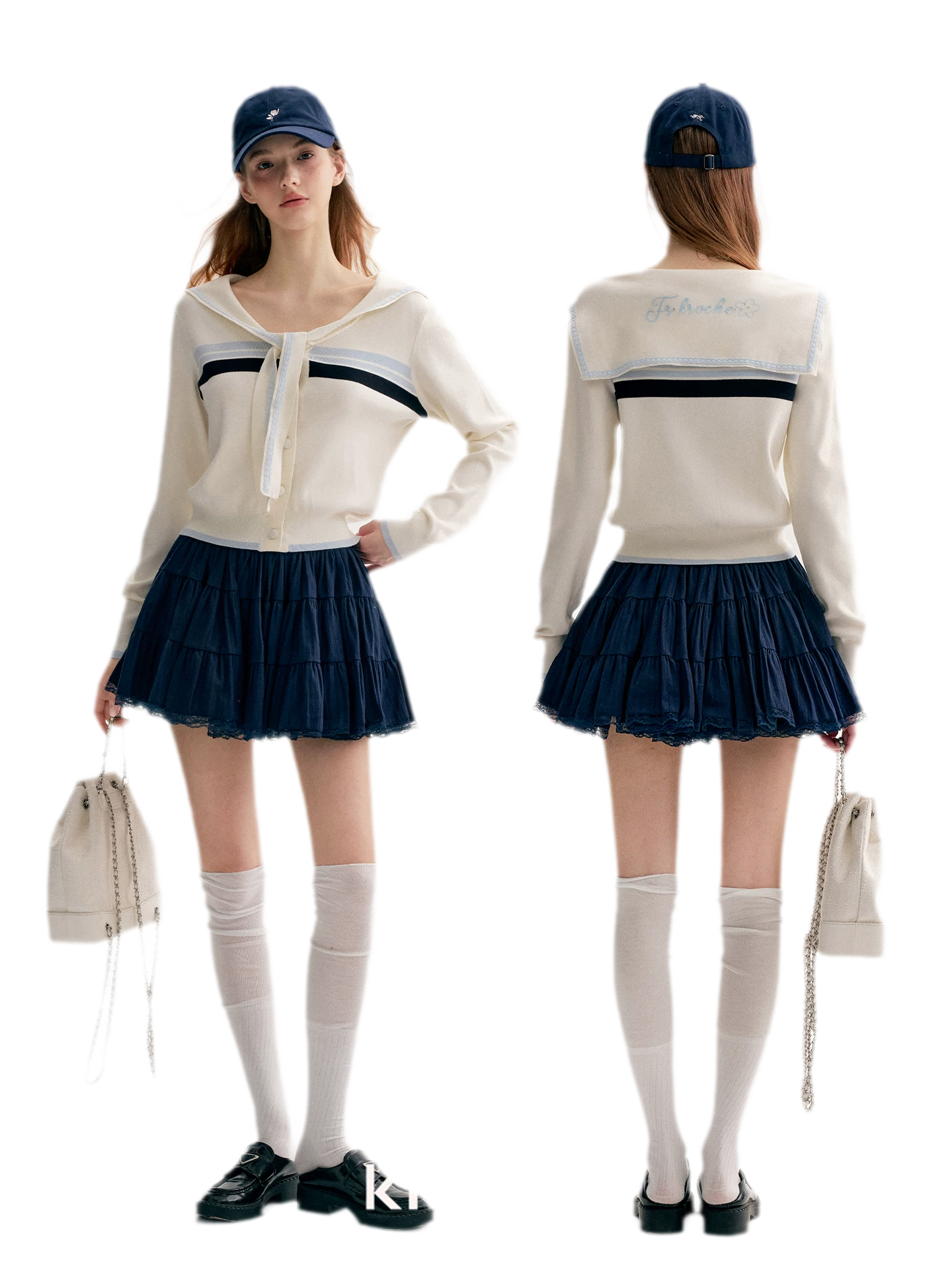 Lace Sailor Tie Cardigan