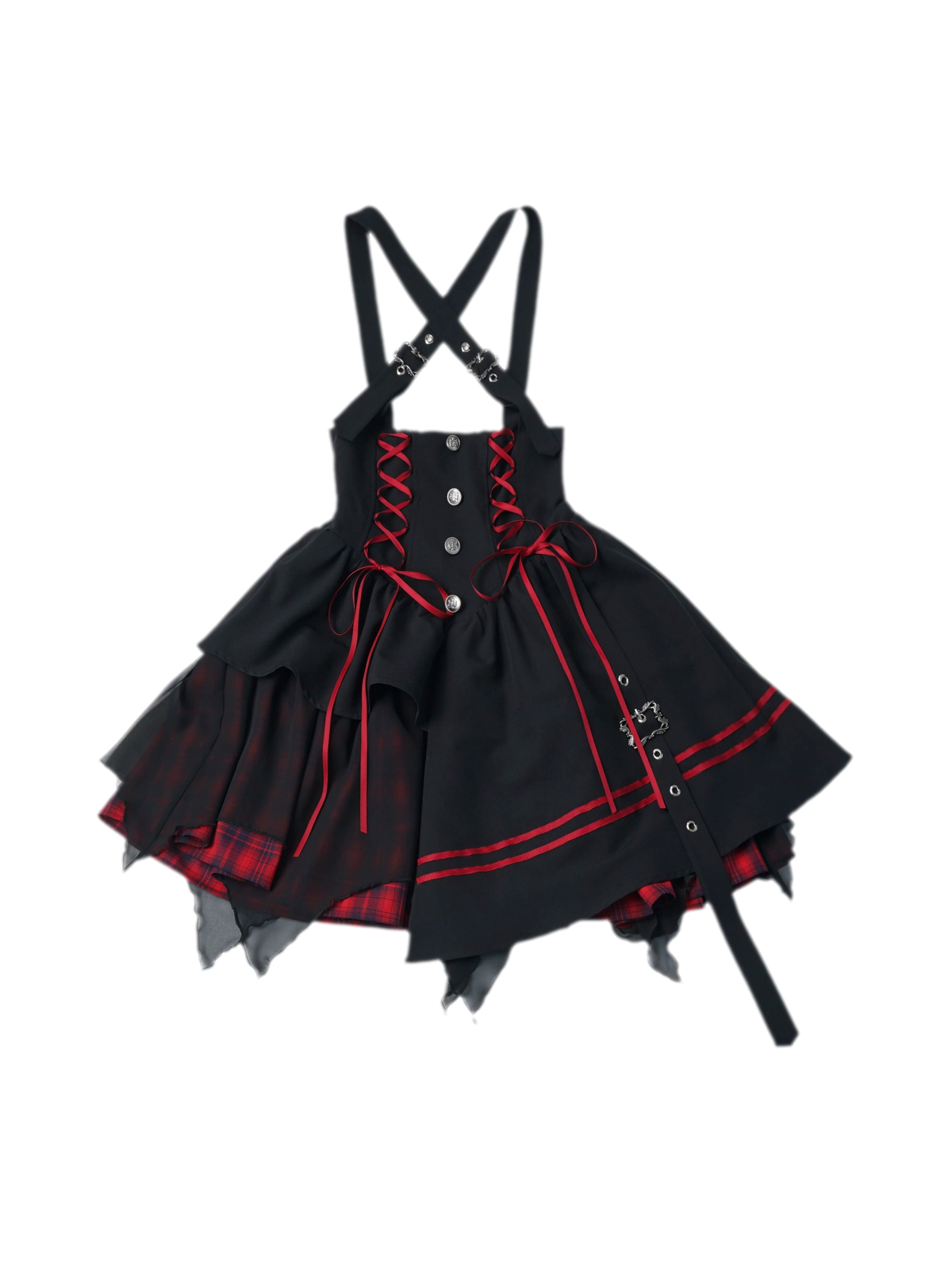 Gothic Puff-Sleeve Blouse Dress