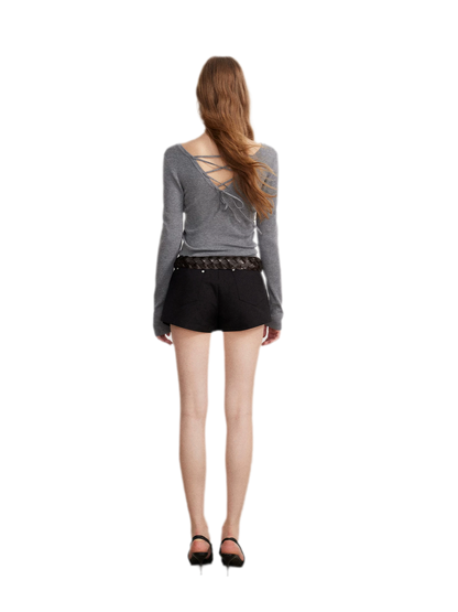 Stretch Two-Way Long-Sleeve Top