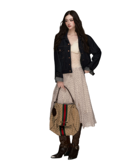 Raw Denim Cropped Jacket