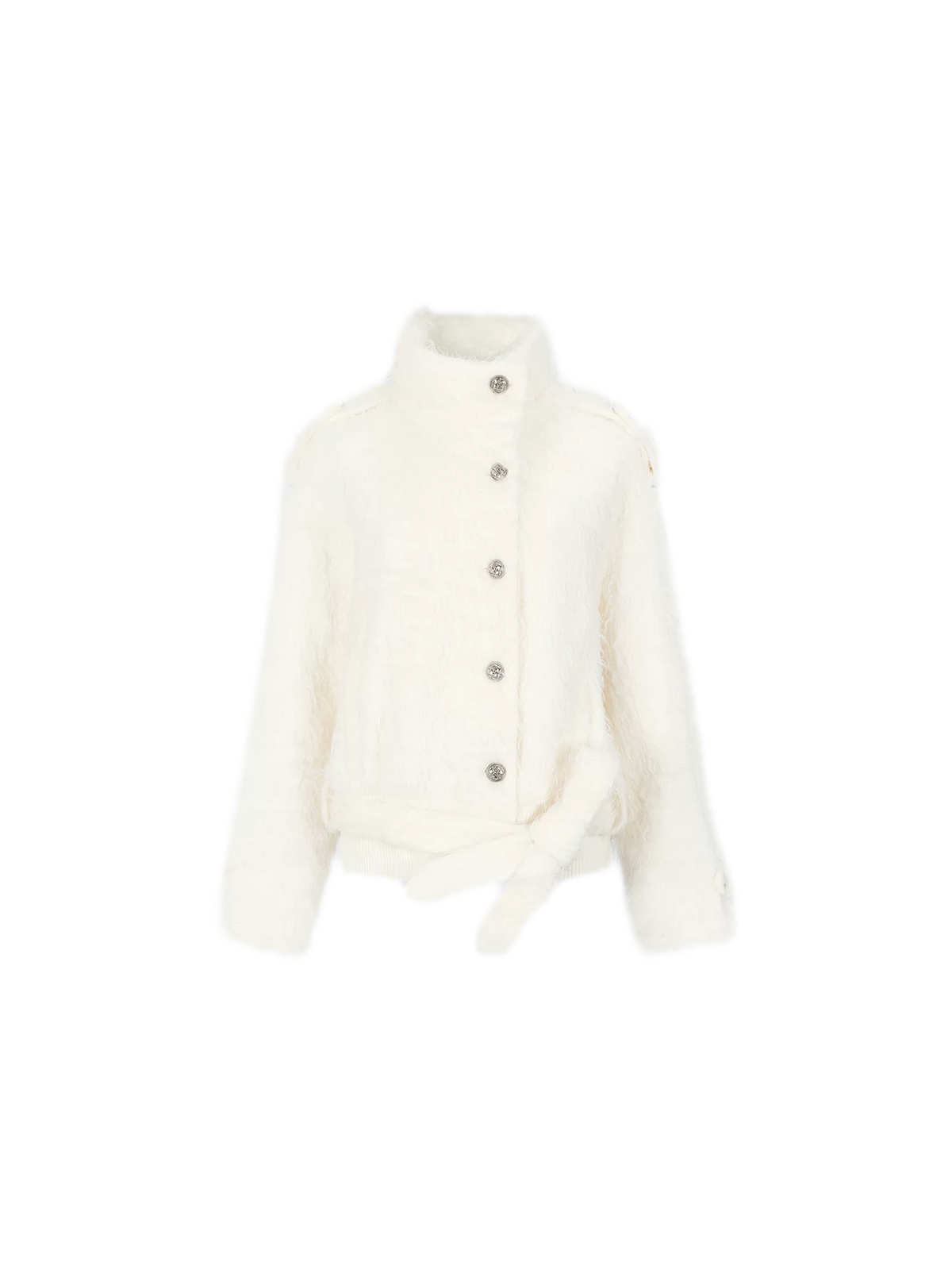 Long-Pile Faux Fur Jacket