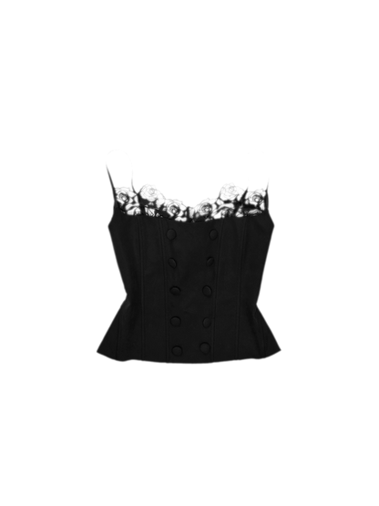 Fishbone Lace Corset Top