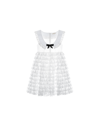 High-Waisted A-Line Lace Dress