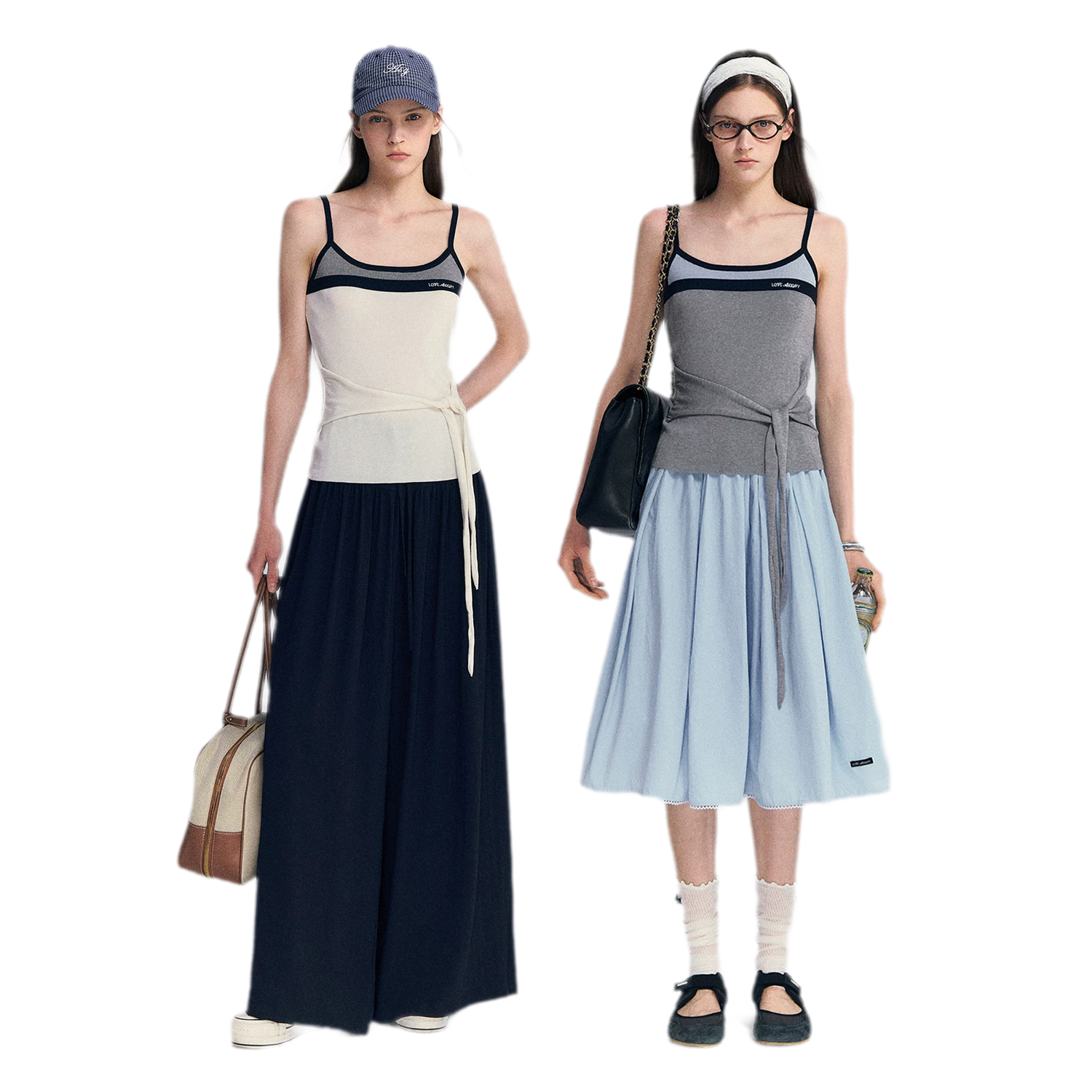 Lyocell Contrast Tie Cami