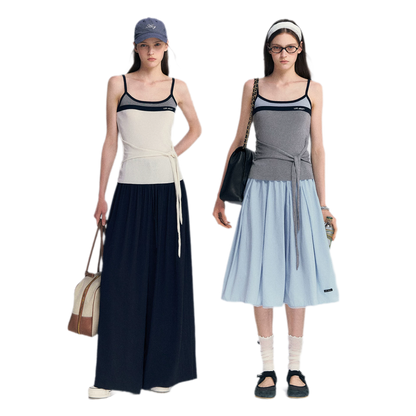 Lyocell Contrast Tie Cami