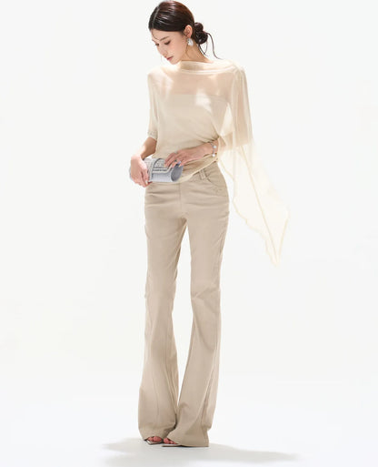 Silver Mesh Batwing Top