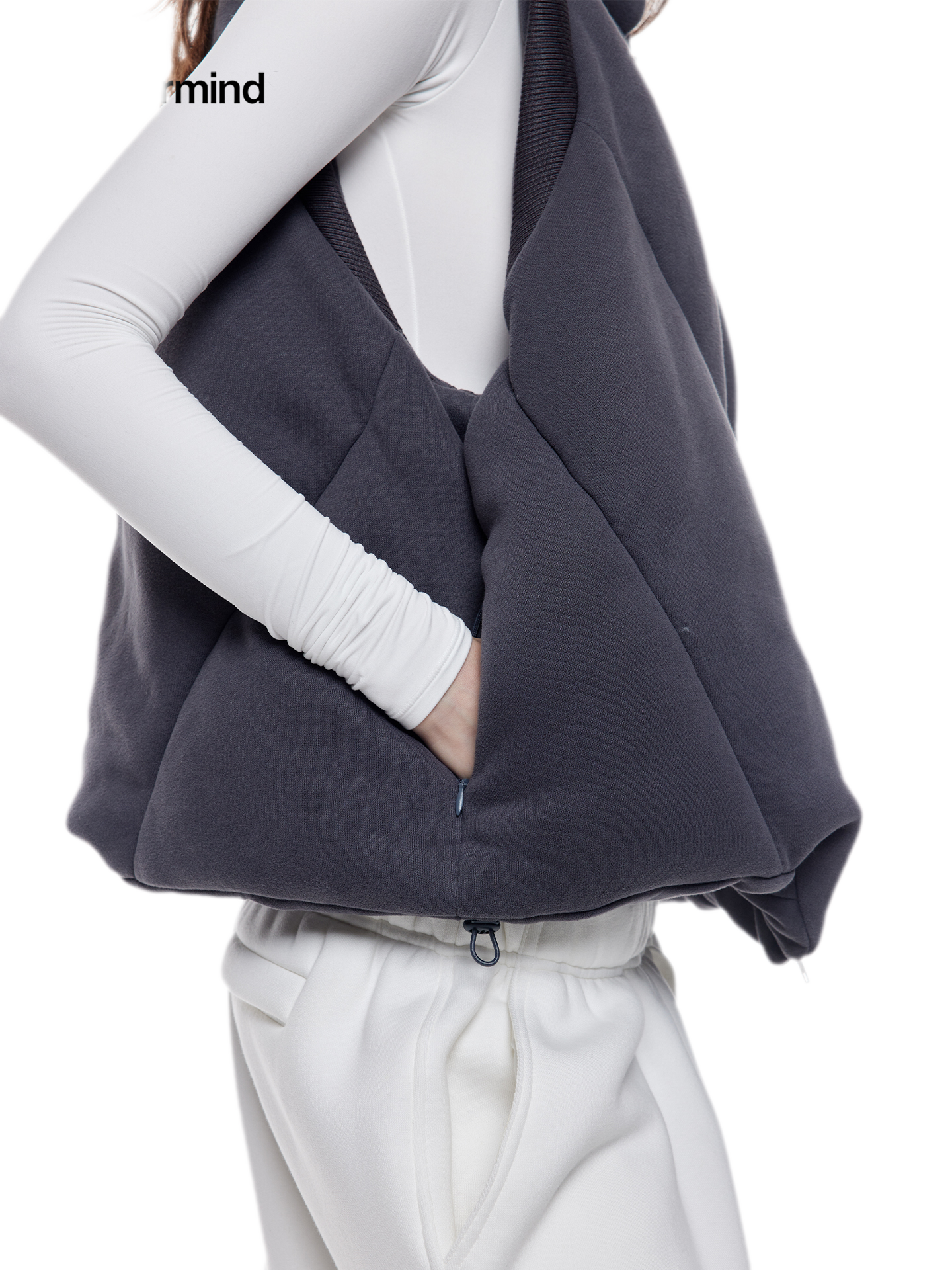 Fur Trim Hooded Vest