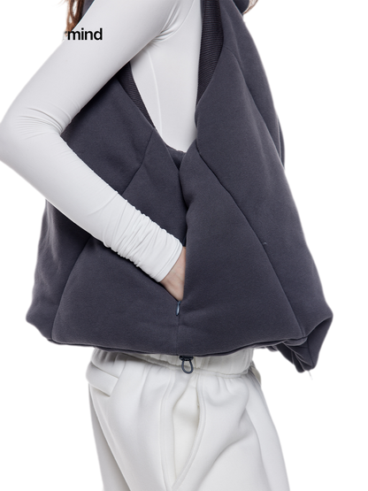 Fur Trim Hooded Vest