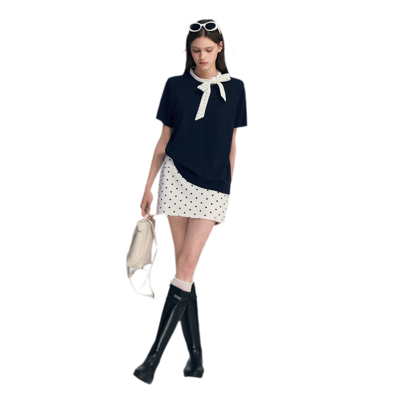 Polka Dot A-line Skort