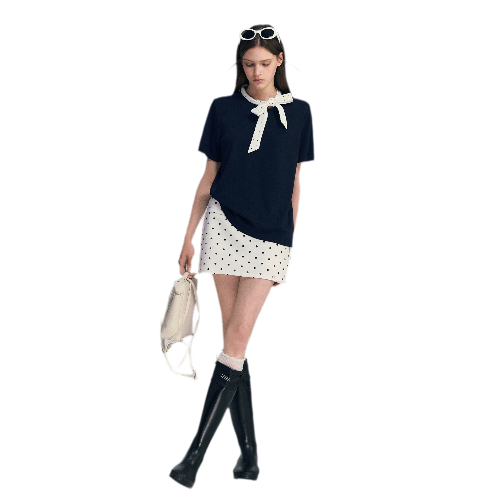 Polka Dot A-line Skort