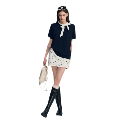 Polka Dot A-line Skort