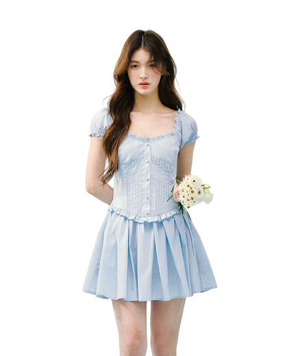 Sea Salt Afternoon Striped Tea Dress