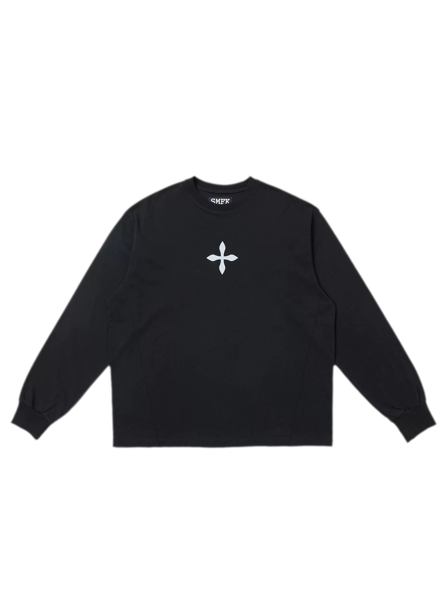 Cross Statue Oversized Long Sleeve Top