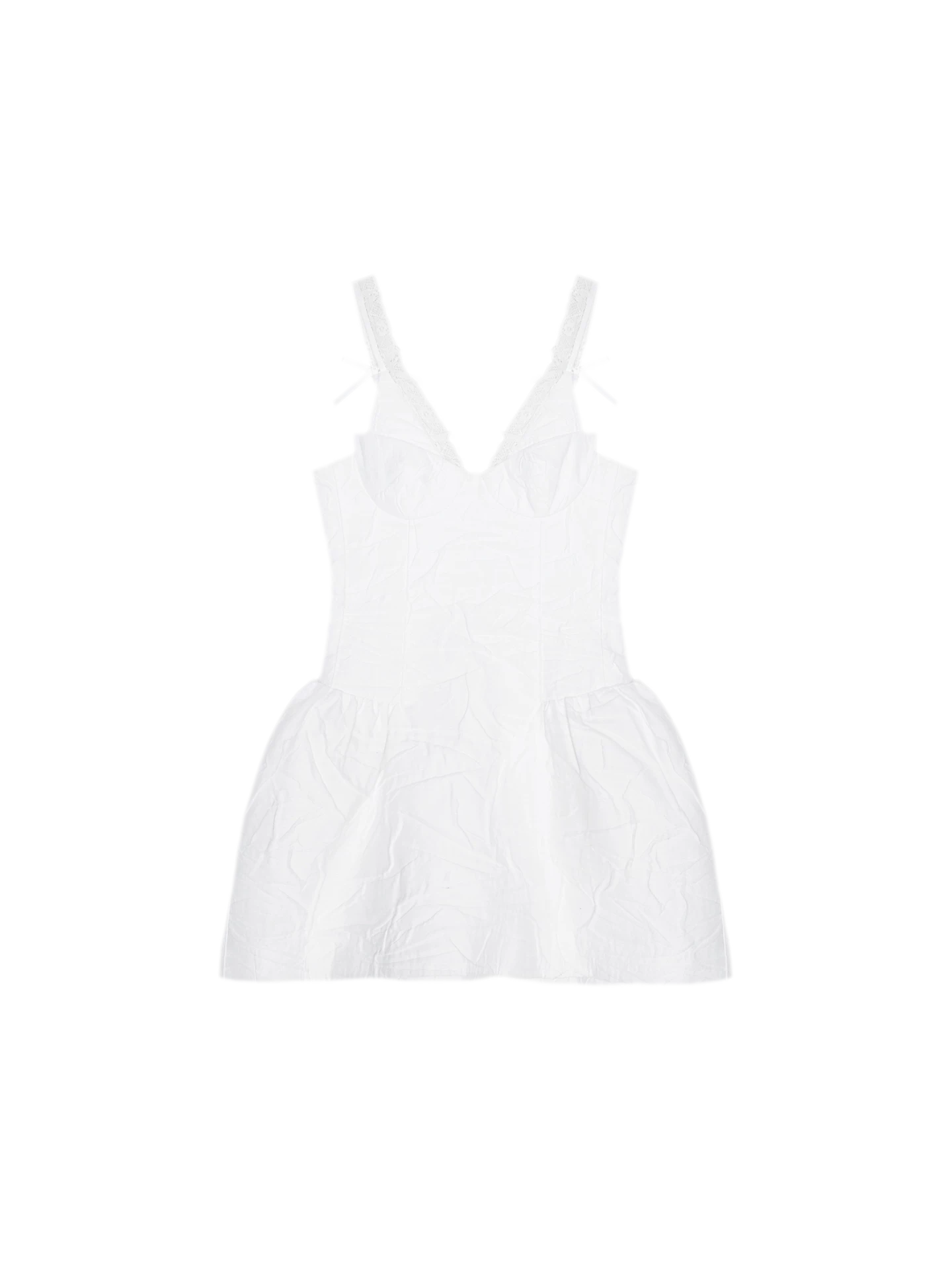 Elegant Lace Trim Corset Dress
