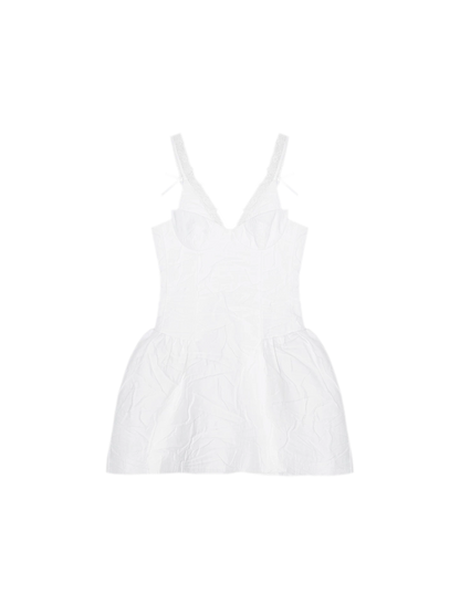 Elegant Lace Trim Corset Dress