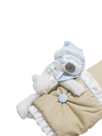 Textured Cotton Double-Breasted Trench Dress