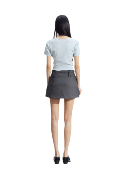 Tailored A-Line Mini Skort