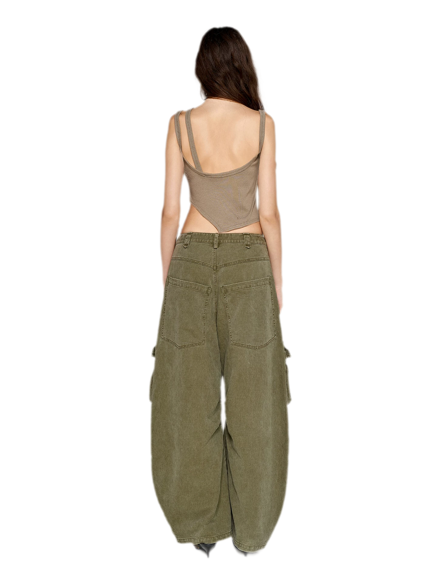 Deconstructed Asymmetric Cutout Tank Top