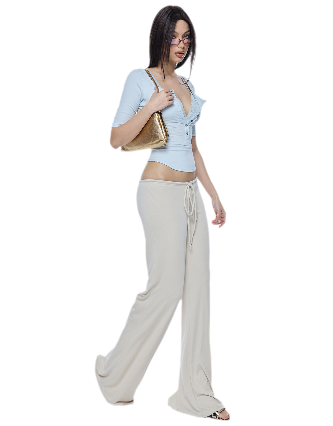 Low-Rise Flare Pants