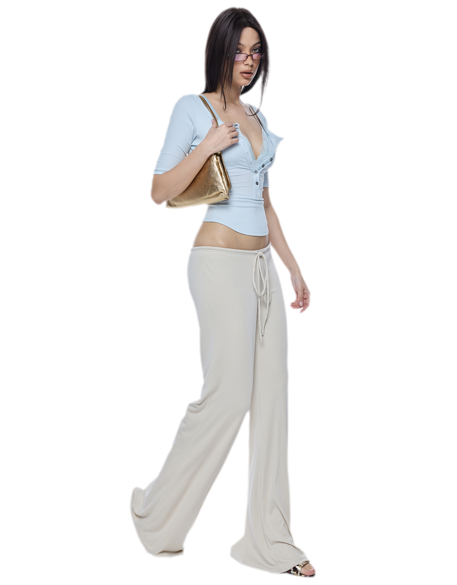 Low-Rise Flare Pants