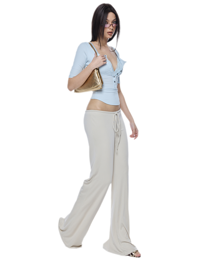 Low-Rise Flare Pants