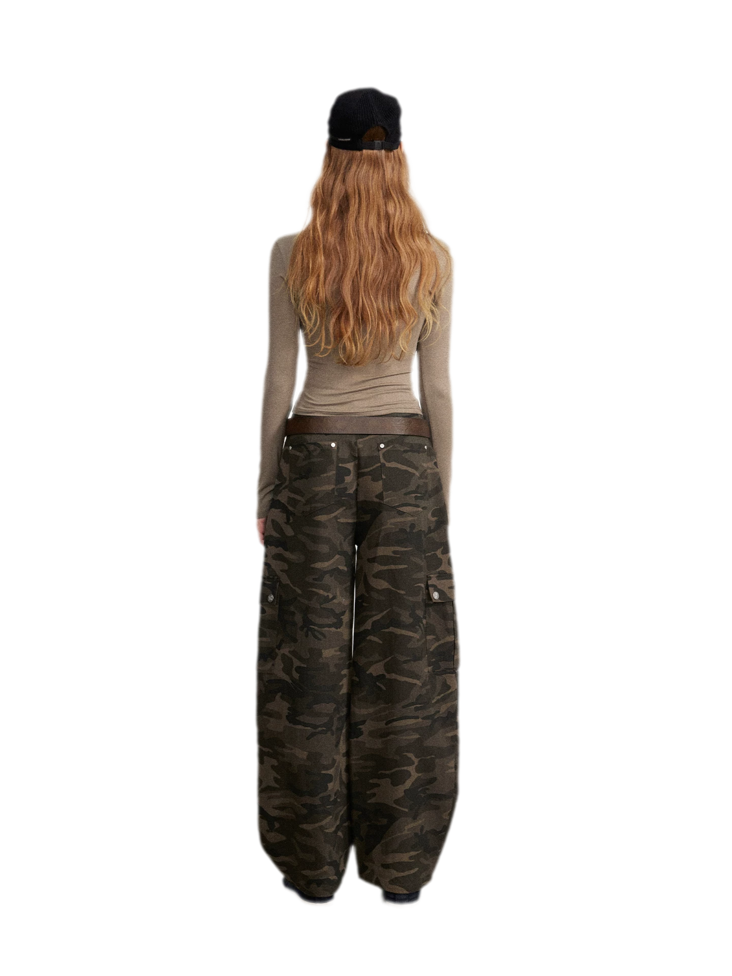 Vintage Curved-Leg Cargo Pants
