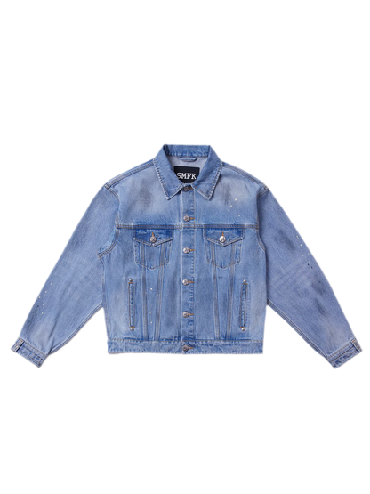 Cross Statue Denim Jacket