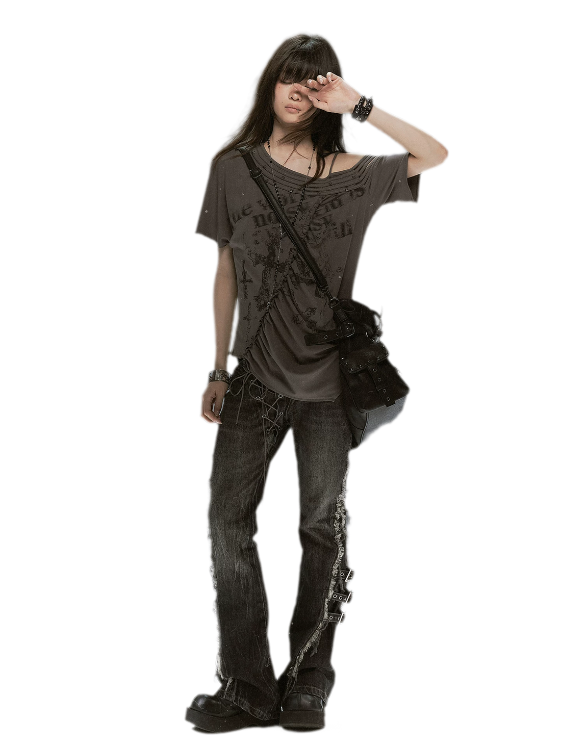 Cest Nous Punk Tencel Studded Tee – view 2