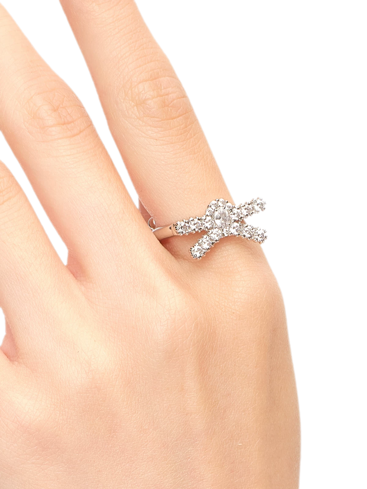 Gemstone Butterfly Knot Ring