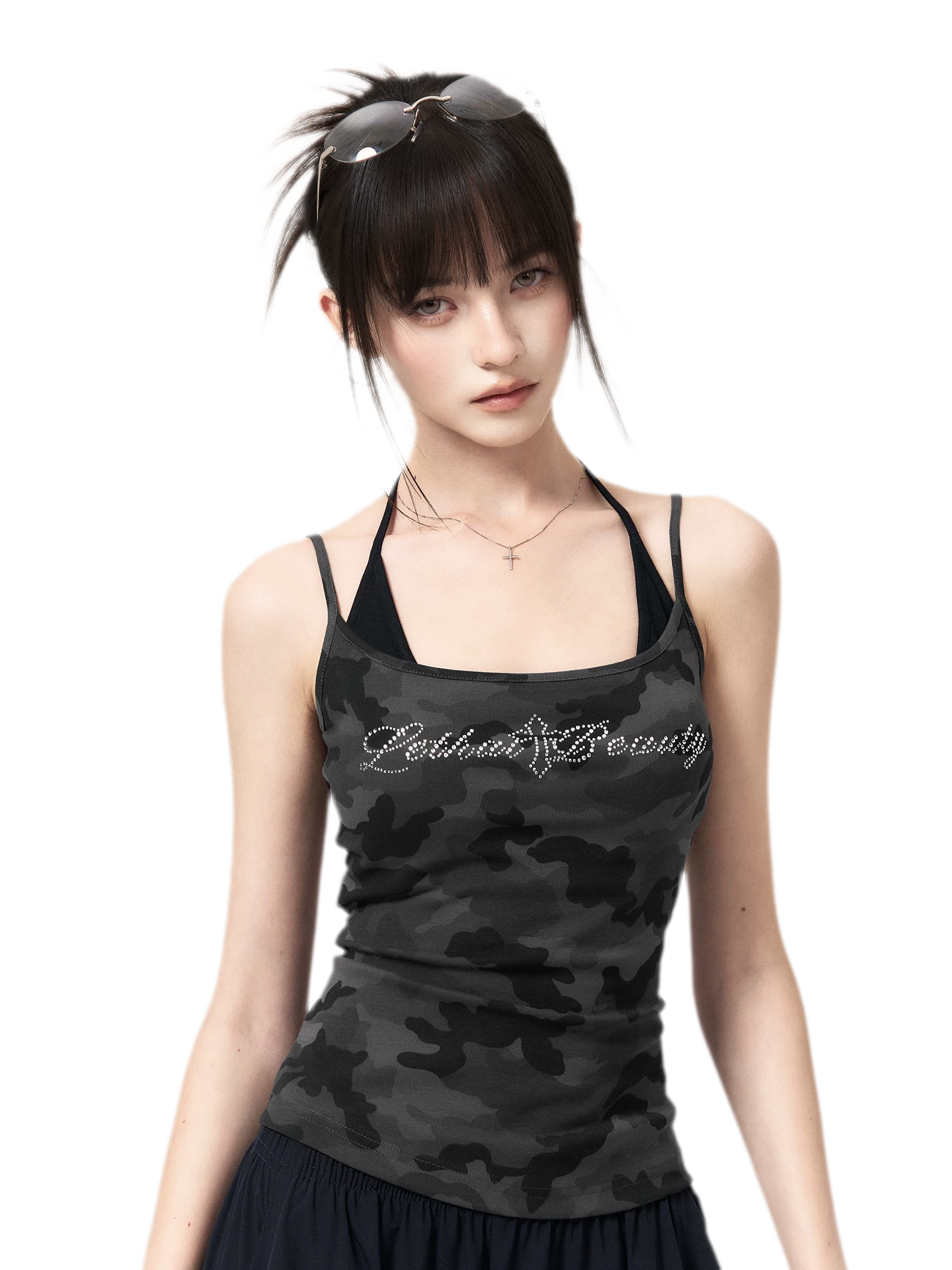 Camouflage Rhinestone Dress