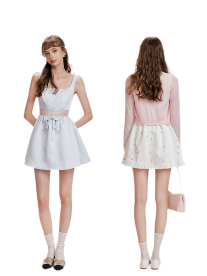 Lace Waist Satin Dress