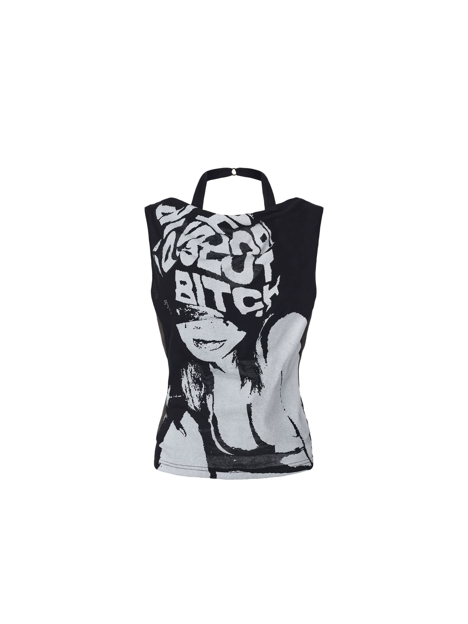 Punk Grunge Reversible Halter Vest
