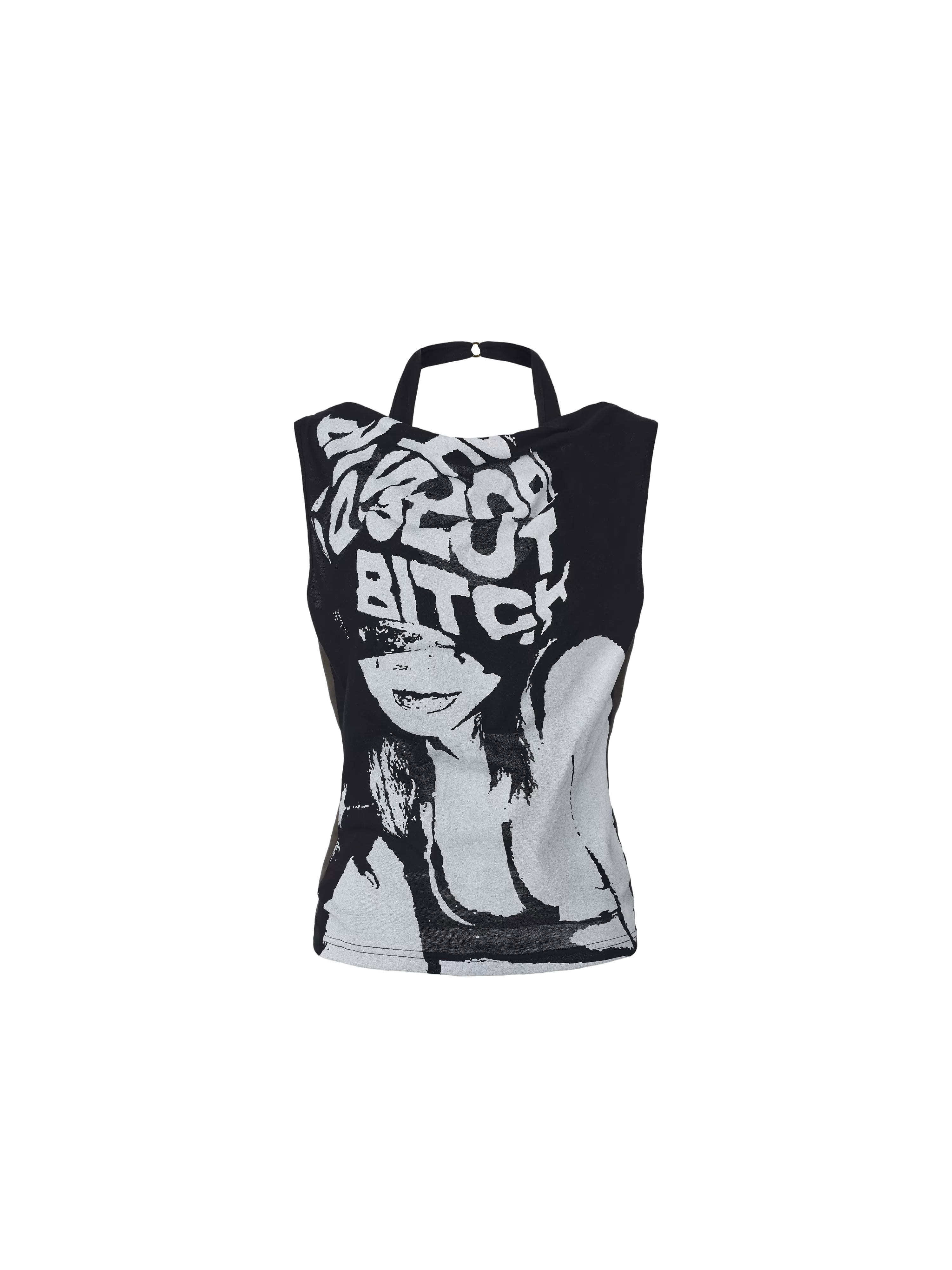 Punk Grunge Reversible Halter Vest