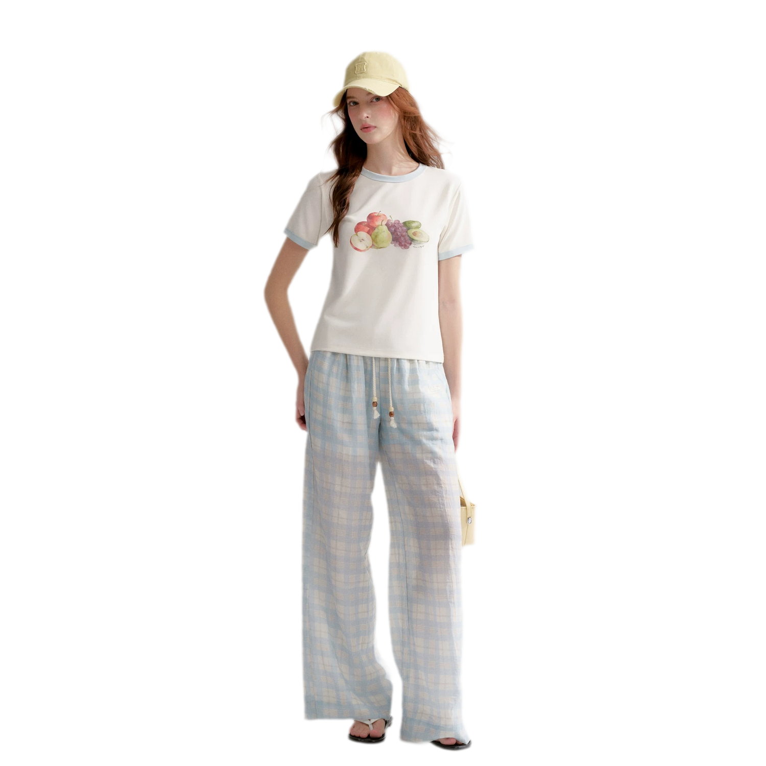 Rhinestone Fruit Print Tee