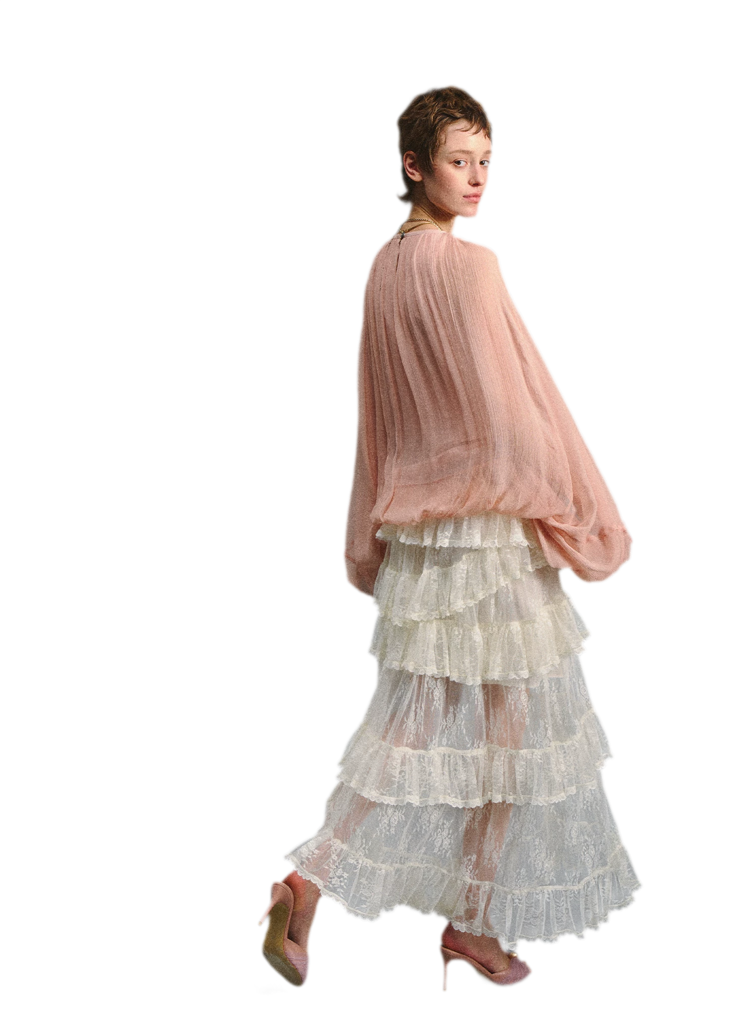 Cape Chiffon Blouse