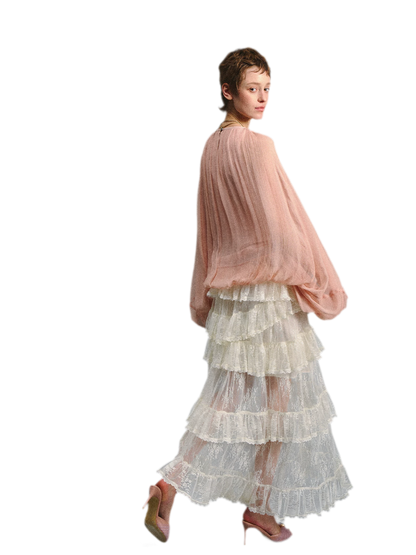 Cape Chiffon Blouse