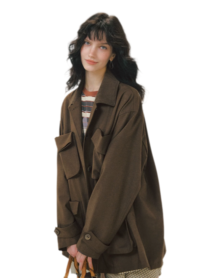 Lyocell Utility Oversized Jacket