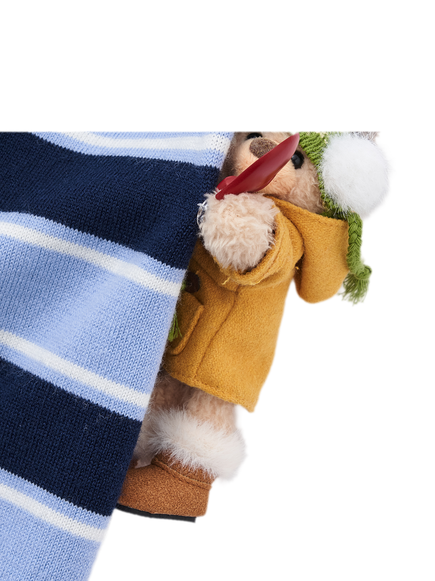 Striped Snow Bear Polo Sweater