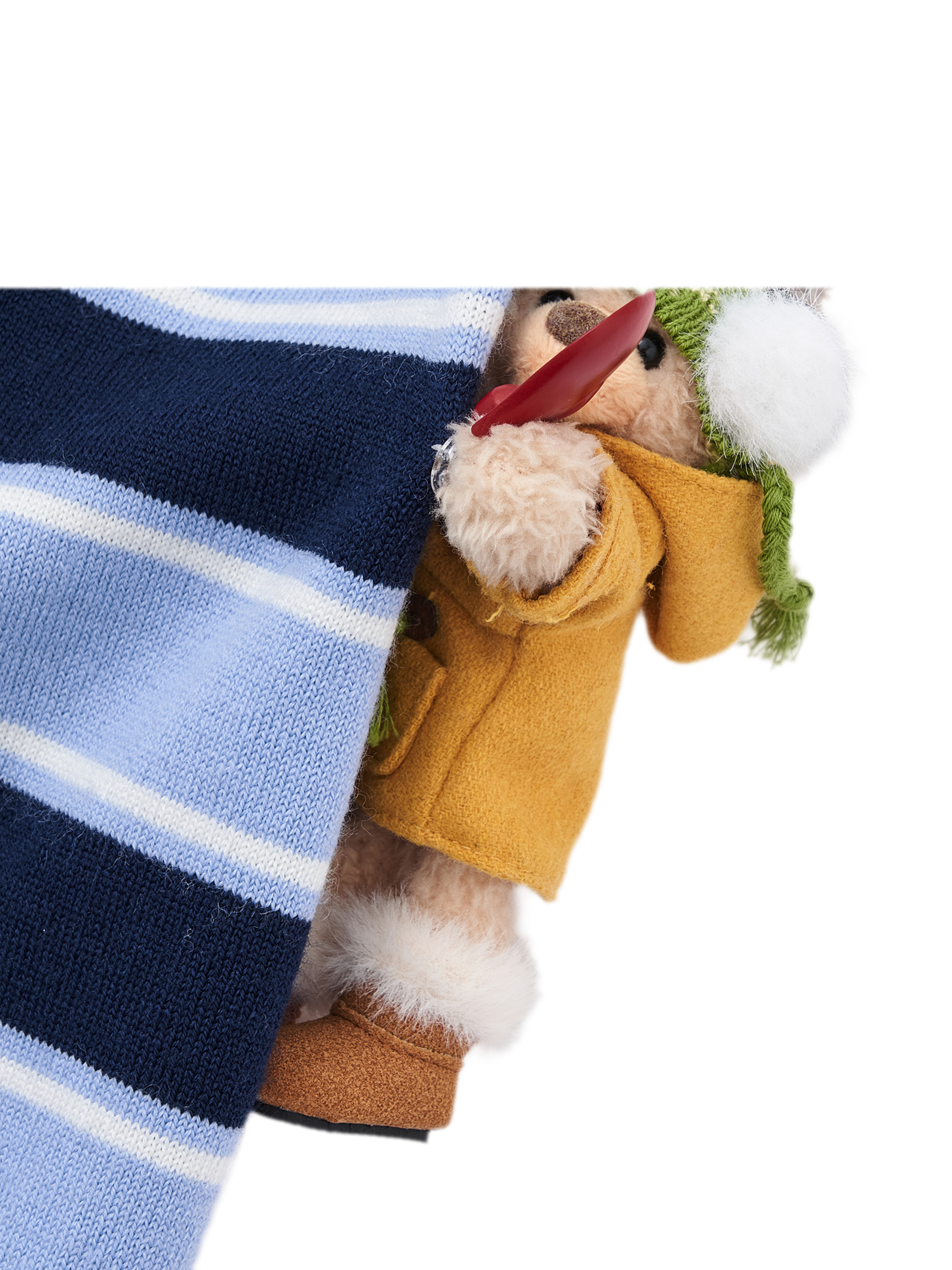 Striped Snow Bear Polo Sweater