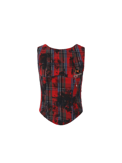 Deconstructed Plaid Two-Piece Set