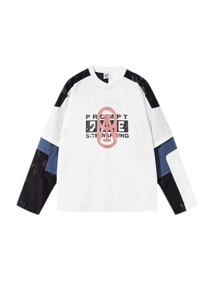 Textured Color-Block Jersey T-Shirt