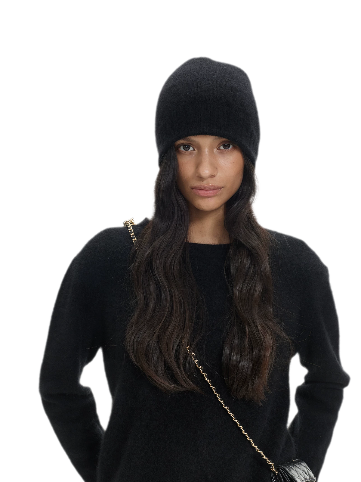 Cashmere Ribbed Dome Beanie