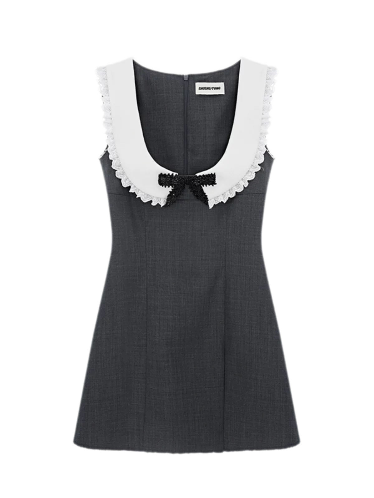Rhinestone Bow A-Line Dress