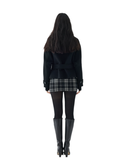 Double-Faced Wool Short Coat