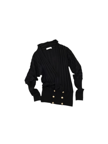 Double-Breasted V-Neck Cardigan
