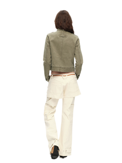 Washed Cotton Napoleon Jacket