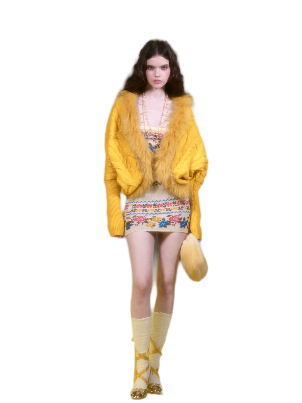 Cable Knit Batwing Wool Cardigan