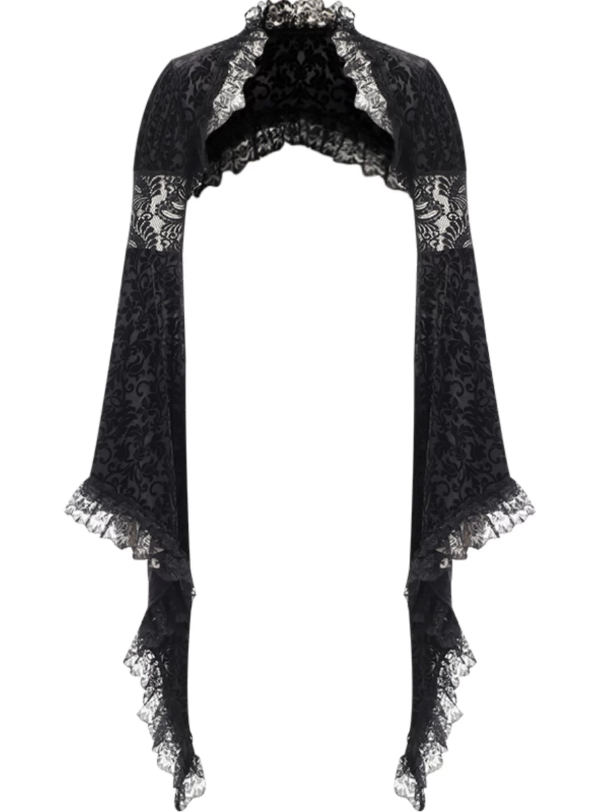 Vestido maxi gótico de terciopelo con cuello halter