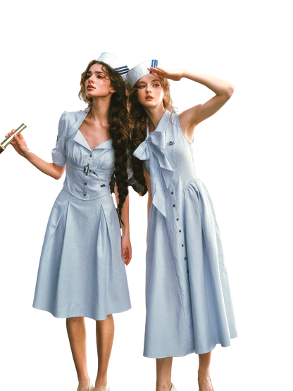 Nautical Lover Blue Stripe Shirt &amp; Skirt Set